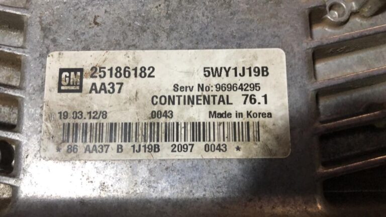 Controller 96964295 25186182 5WY1J19B GM Chevrolet RENEW FILE VIRGIN ...